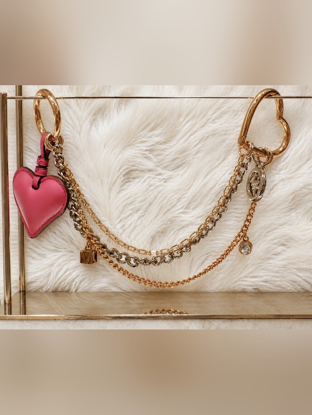 Gold & Silver Mixed Metal Chain Strap with Charms